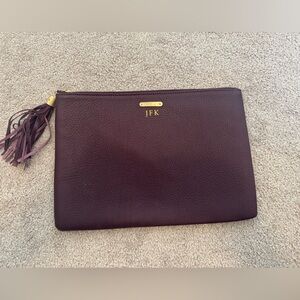 Elegant Brown Leather Clutch